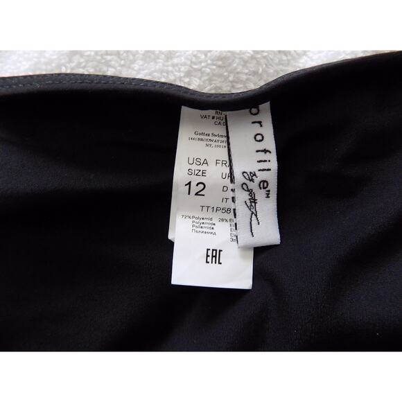 Gottex Profile swim skirt bottom black size 12 NWT - Picture 3 of 5